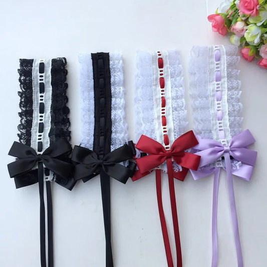 lolita headband hair accessories hair accessories sweet lace headband KC dark ribbon bow