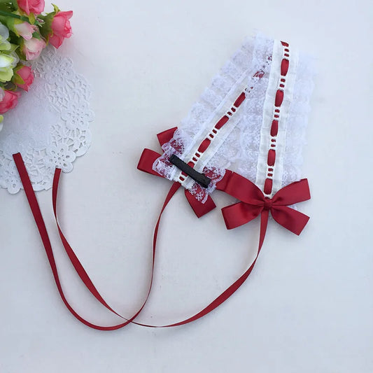 lolita headband hair accessories hair accessories sweet lace headband KC dark ribbon bow
