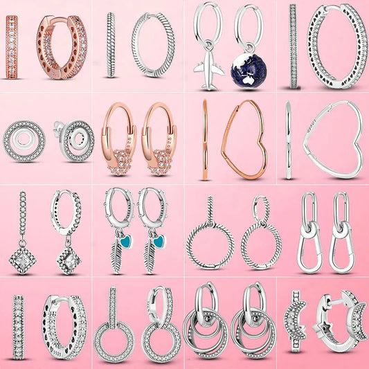 925 Silver Asymmetrical Heart Hoop Earrings – Trendy Sterling Silver Earrings for Women | Fashion Jewelry Gift