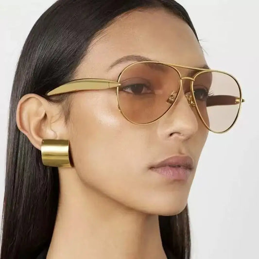 Women's Sunglasses Metal Retro Simple High-level Fashionable Sunglasses Vacation Sunshade Luxury Brand High-quality Sunglasses