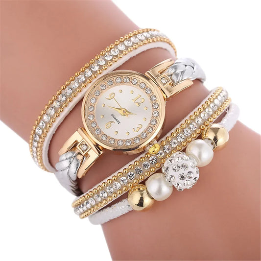 Bracelet Watches for Women Wrap Around Fashion Bracelet Dress Ladies Woman Quartz Wristwatches Women Watch Relojes Para Mujer