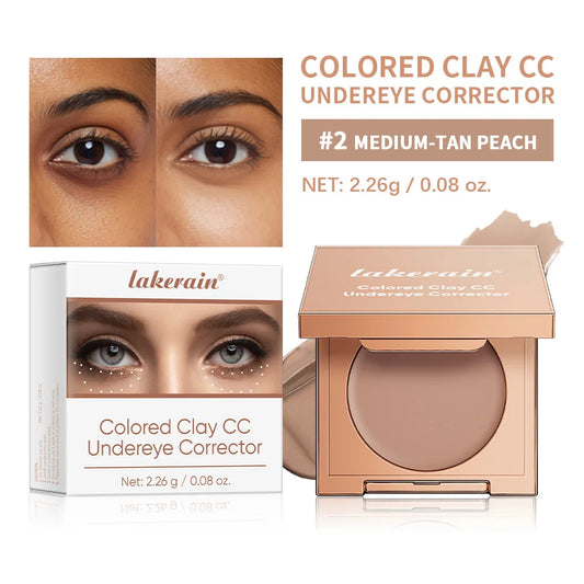 CC Full Coverage Undereye Color Corrector Matte Waterproof Nourishing Full Coverage Pressed Powder Foundation With Puff Makeup