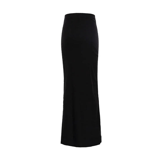 Fashion For Women Black Long Skirts High Waist Slim Seamless Elegant Ladies Gown Casual Summer New Female Maxi Skirts