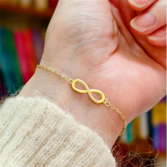 925 Sterling Silver Jewelry Set with Inlaid Crystal Zircon – Women’s Mobius Loop Necklace, Bracelet, and Earrings for Party and Gift