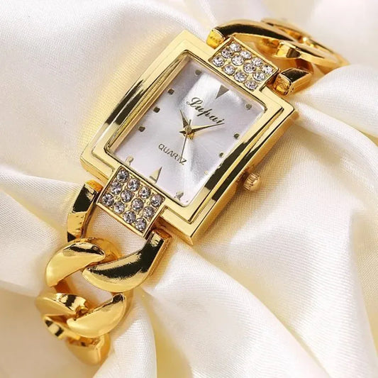 Women's Watches Top Brand Luxury Gold Bracelet Watch Women Watches Rhinestone Ladies Watch Clock Reloj Mujer Montre Femme
