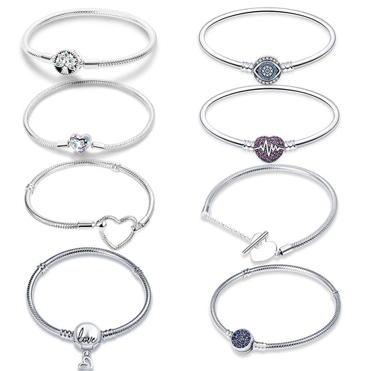 925 Sterling Silver Love Butterfly Tree of Life Zircon Charm | Fits Original Bracelet | Womenβs Pendant Bead Jewelry Gift