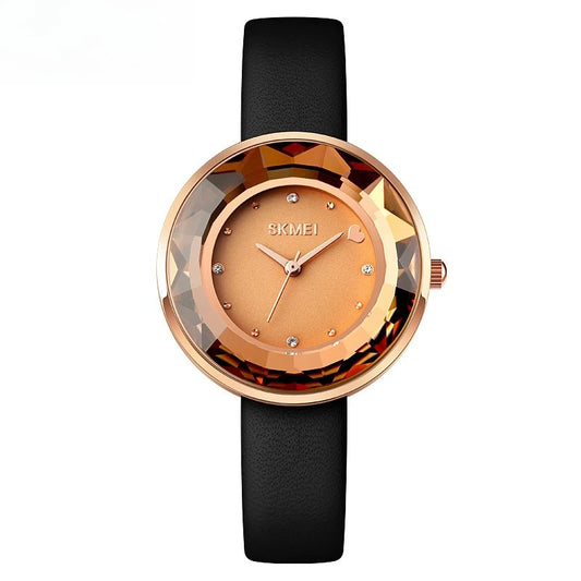 2025 New Women's Quartz Watch: 3D Floral Dial, Screw-Down Crown, Includes Gift Box