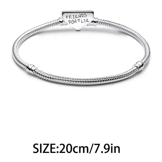 925 Silver Monster Character Pendant with Glow-in-the-Dark Red Heart Bead – Fits Original Bracelet DIY Jewelry Gift for Women