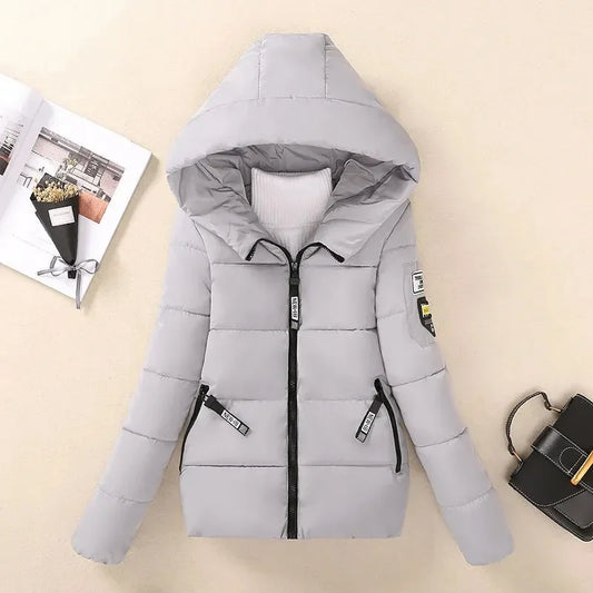 2025 New Women’s Winter Parka Jacket – Hooded Short Cotton Padded Coat, Warm Thicken Korean Loose Outerwear