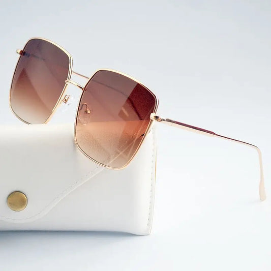 New Women's Sunglasses 2024 Men Vintage Oversized Sun Glasses Female Fashion Unisex Eyeglasses Metal Frame gafas de sol UV400