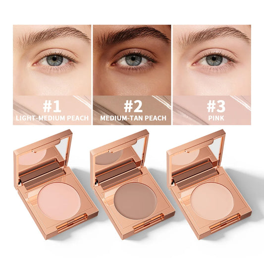 CC Full Coverage Undereye Color Corrector Matte Waterproof Nourishing Full Coverage Pressed Powder Foundation With Puff Makeup