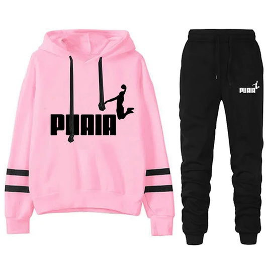 Jogging Women’s Tracksuit Casual Sports Suit 2025 Stripe Hoodie Two Piece Comfortable Matching Set