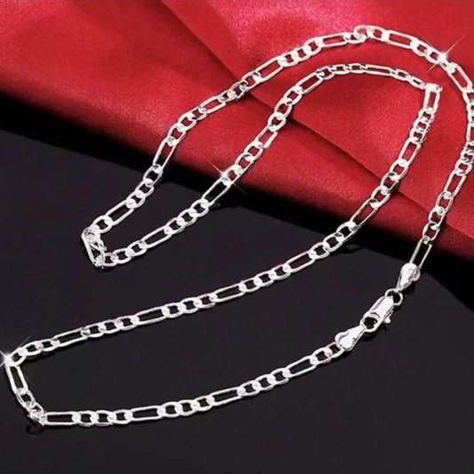 925 Sterling Silver Hip Hop Cuban Necklace for Men and Women – 16–30 Inches Simple Fashion Jewelry