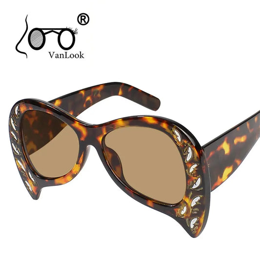 Women's Sunglasses for Men Women Brand Sun Glasses Lady Bling Shades Tortoise Oculos Colorful Fashion Mirror Blue Pink