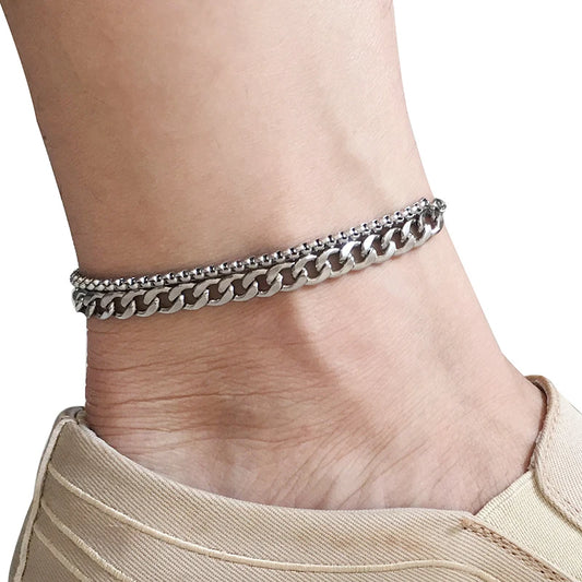 Stainless Steel Anklets For Women Beach Foot Jewelry Leg Chain Ankle Bracelets Men or Women Holiday Accessories 2025 New