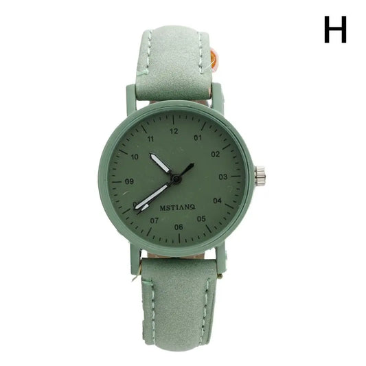 Women Watches PU Leather Strap Women Quartz Wristwatches Waterproof Round Dial Retro Watch Ladies Girls Quartz Wristwatch