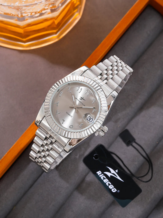 Women's Fashion Round Wristwatches Luxury Female Special Dial Plate Bracelet Clock Quartz Watches for Birthday Holiday Gift