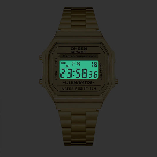 Digital Watches for Women Luxury Gold Ladies Sport Watch reloj mujer Stainless steel Electronic Watch Alarm Clocks Gifts