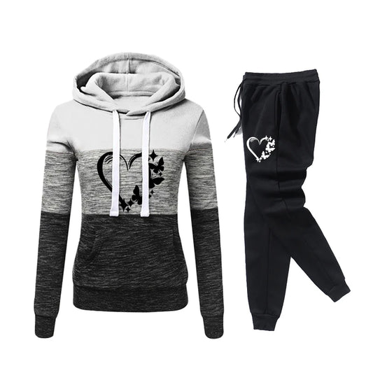 2025 New Trend Women’s Tracksuits Hoodie and Sweatpants High Quality Casual Sports Jogging Autumn Winter Outfit
