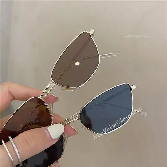 Sunglasses for Women Classic Fashion Oversized Anti-Reflective Vintage Square Metal Sun Glasses Driving Eyewear UV400 Очки