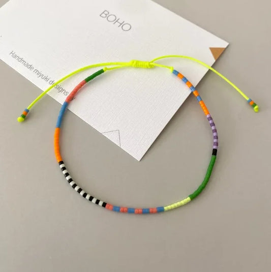 Handmade Festival Anklets Dainty Beach Multicolor Foot Jewelry Adjustable Anklets