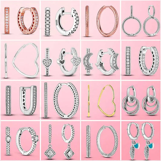 925 Sterling Silver Heart CZ Daisy Flower Trio Stud Earrings | Women’s Cubic Zircon Fashion Jewelry