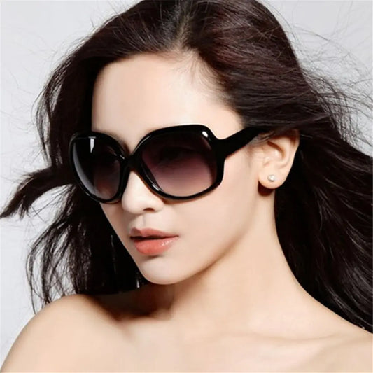 Polarized Sunglasses for Women Men Classic Retro Vintage Oversized Eyewear Fashion Shades Round Faced Driving Glasses