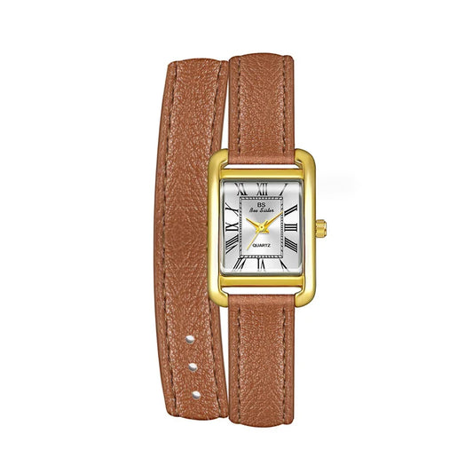 Women's Watch Elegant Retro Small Square Watch High Quality Leather Strap Waterproof Wristwatch Gift For Girlfriend