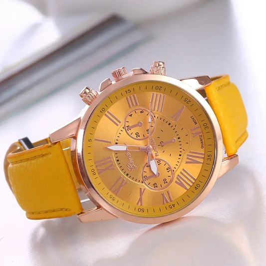 Watches for Women Multicolor Quartz Rose Gold Luxury Business Style Wristwatch Roman Numerals Scale Clock Reloj Mujer Watches