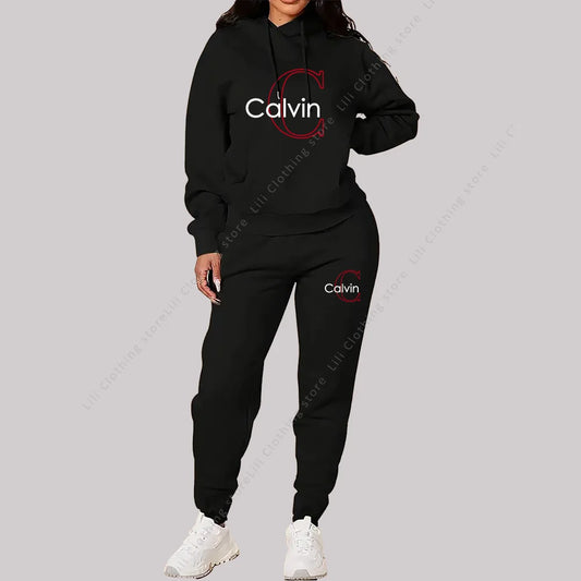 2025 New Ladies Tracksuit Aesthetic Designer Sportswear High Quality Hoodie Sweatpants 2 Piece Women Set