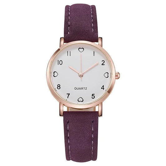 Women's Simple Vintage Watches for Women Dial Wristwatch Leather Strap Wrist Watch High Quality Ladies Casual Bracelet Watches