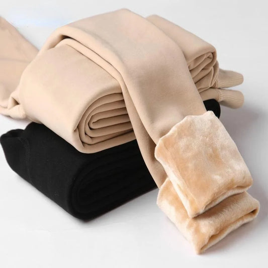 Winter High Waist Velvet Leggings for Women – Warm Solid Color Stretchy Leggins