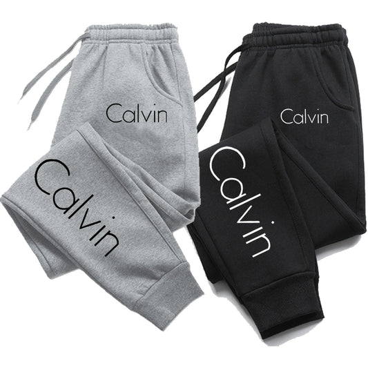 Casual Printed Sports Running Trousers – Unisex Autumn Drawstring Fitness Sweatpants