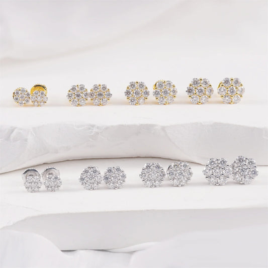 14 Moissanite Drop Earrings – S925 Silver Unisex Earrings Available in 5 Sizes Gold or Silver Anniversary Gift