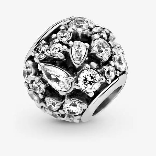 NEW 925 Sterling Silver Snowy Winter Series Charm – Glittering Snowflake and Snowman for Original Bracelet Accessories Women Jewelry