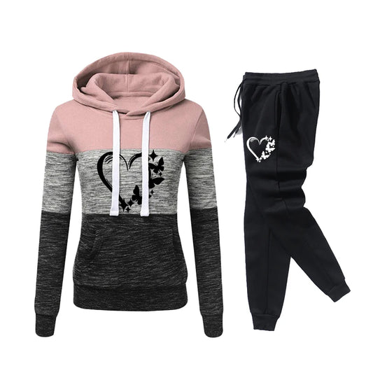2025 New Trend Women’s Tracksuits Hoodie and Sweatpants High Quality Casual Sports Jogging Autumn Winter Outfit