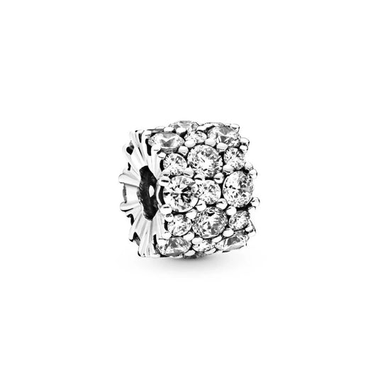 Hot Sale Sparkling Snowflake Series Charm Beads – Skier Winter Blue Snowflake Murano Fit Original 925 Silver Bracelets DIY Jewelry