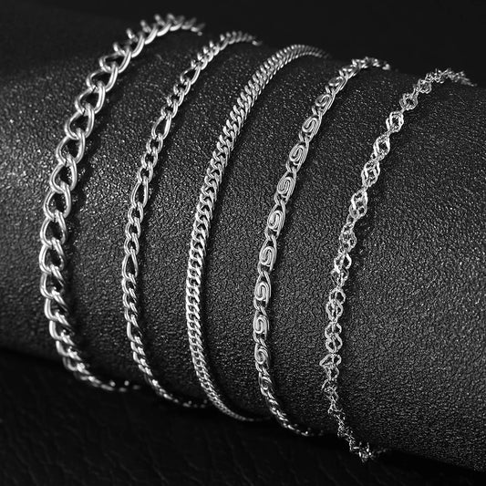 Stainless Steel Anklets Multi-Anklet Designs Sets of 5 Fashion Anklets For Women Jewelry Exquisite Party Favor Recommendations