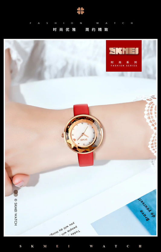 2025 New Women's Quartz Watch: 3D Floral Dial, Screw-Down Crown, Includes Gift Box
