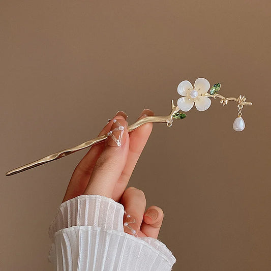 Ancient Style Hanfu Hair Accessories Hairpins Dished Hair Accessories Retro Alloy Flower Clothing Women's Clothing