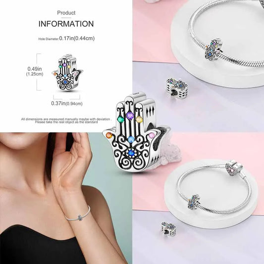 2025 Hot Elk Dinosaur Luminous Firefly Flower Beads – 925 Sterling Silver Dangle Charm for Bangle Bracelet DIY Jewelry