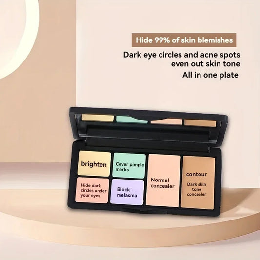 6-Color Cream Concealer Blush Palette Color Correcting Matte Brown Contouring Foundation Combination Box for Makeup
