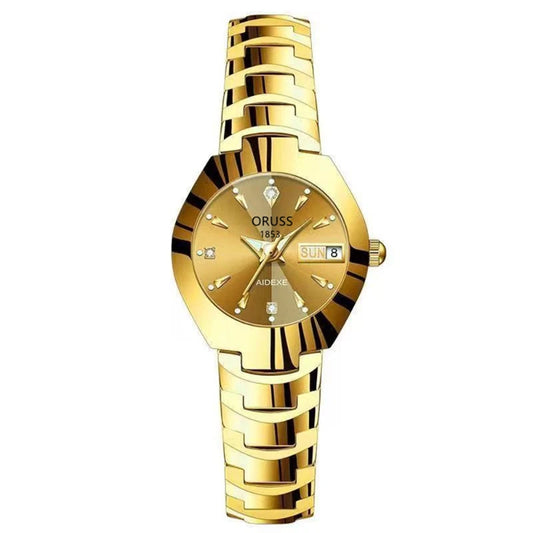 Beautiful women's watch with unique personality, fashionable and atmospheric dual calendar watch