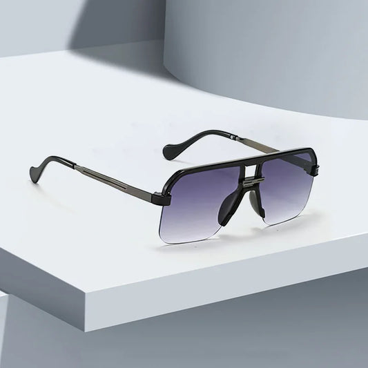 2025 New in Sunglasses for Women  Modern Fashion Transparent Frame Gradient Yellow Pink Lens Square Glasses Gift for Friend