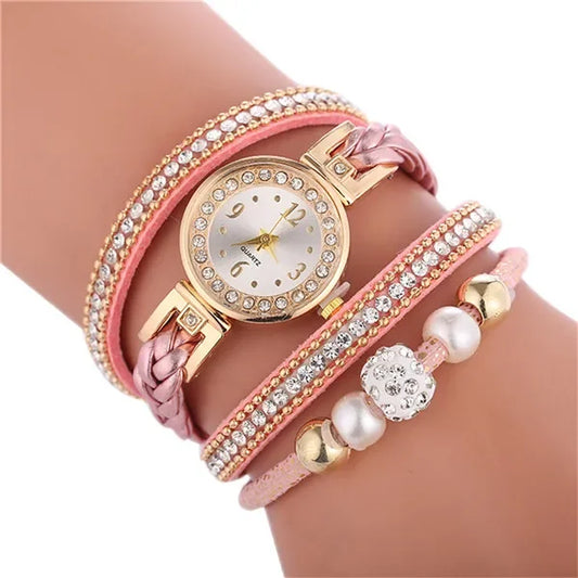 Bracelet Watches for Women Wrap Around Fashion Bracelet Dress Ladies Woman Quartz Wristwatches Women Watch Relojes Para Mujer