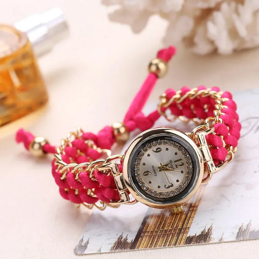 Women Watches Knitting Rope Chain Winding Analog Quartz Movement Wrist Watch Relogio Feminino Quartz Wristwatch Reloj Mujer