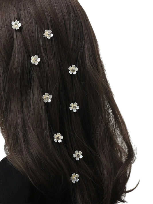 Exquisite small hair clips, flower hair accessories, small hair clips, bean clips, side flower hair accessories