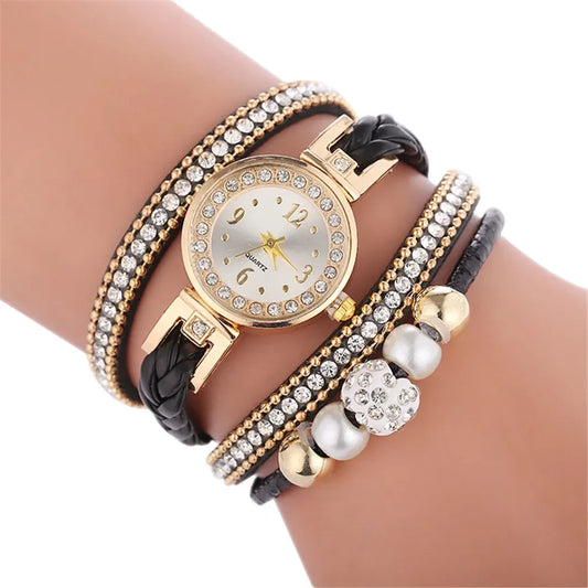 Bracelet Watches for Women Wrap Around Fashion Bracelet Dress Ladies Woman Quartz Wristwatches Women Watch Relojes Para Mujer