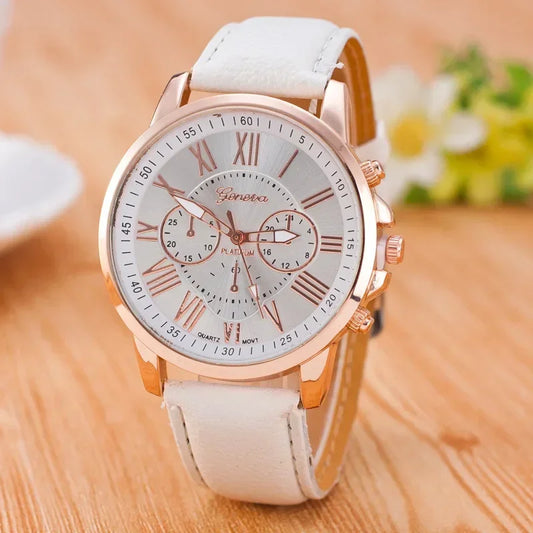 Watches for Women Multicolor Quartz Rose Gold Luxury Business Style Wristwatch Roman Numerals Scale Clock Reloj Mujer Watches