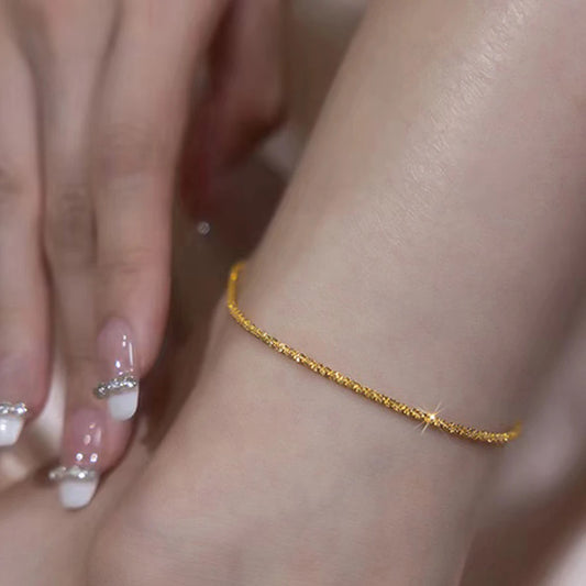 Stainless Steel Anklets Simple and exquisite Elegant chain design Fashion Anklets For Women Jewelry Party Gift Recommendations